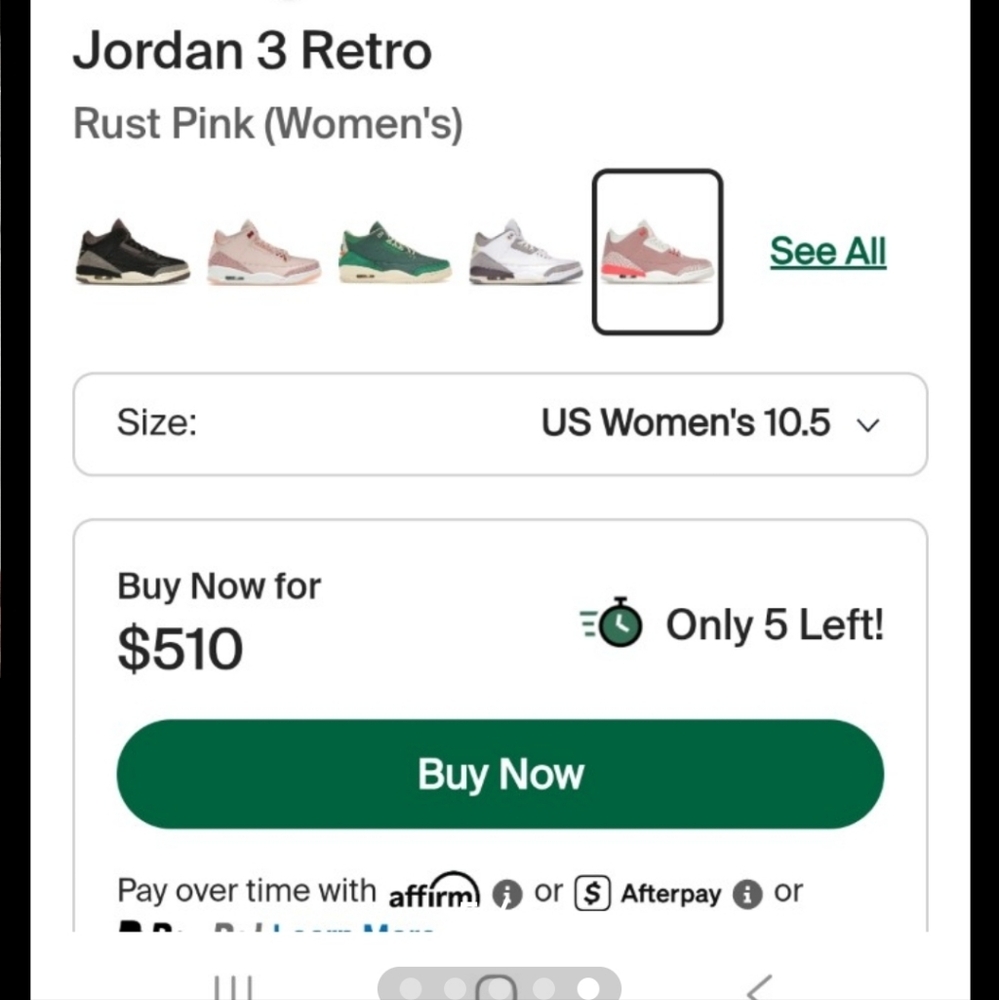 Jordan 3 Retro Pink and Gray Women's Sneakers